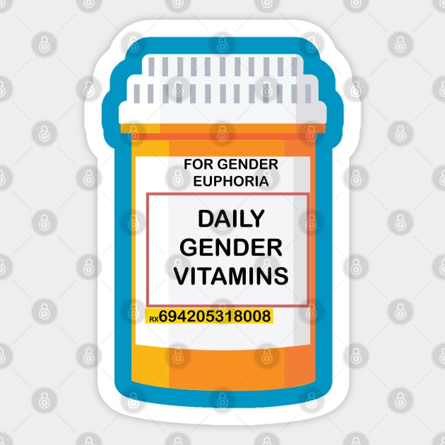 DAILY GENDER VITAMINS for gender euphoria Sticker by remerasnerds